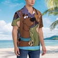 thumbnail image 4 of Lsque Scooby-Doo Pattern Hawaiian Shirt for Men Unisex Summer Beach Casual Short Sleeve Cotton Linen Button Down Shirts-Large, 4 of 6