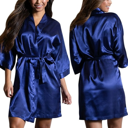 

STEADY Womens Sexy Satin Sleepwear Lingerie Nightwear Underwear Night Gown Robe