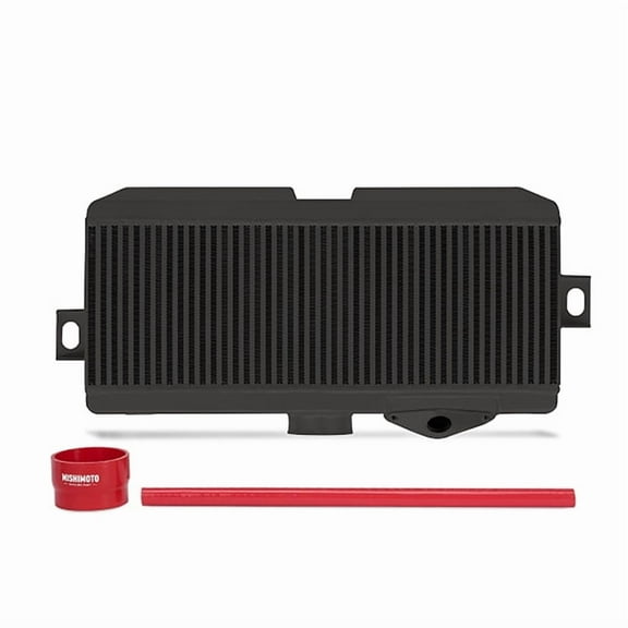 Mishimoto MMTMIC-STI-08BKRD Top-Mount Intercooler Kit Compatible With Subaru STI 2008-2021 Black Cooler, Red Hose