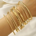 thumbnail image 4 of Nvzi Pulseras delicadas, pulseras modernas en capas, regalos apilables, 10 piezas, plateadas E, 4 of 4