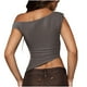 thumbnail image 4 of mfyjkho Camisetas Sin Mangas Para Hombre, Tops Cortos Casuales Sin Mangas Para Mujer, Camisetas Lisas De Moda Con Fruncido Y Hombros Descubiertos Vestidos Maxi Para Mujer L, 4 of 6