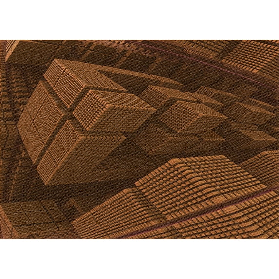 Ahgly Company Indoor Rectangle Patterned Mahogany Brown Area Rugs, 2' x 5'