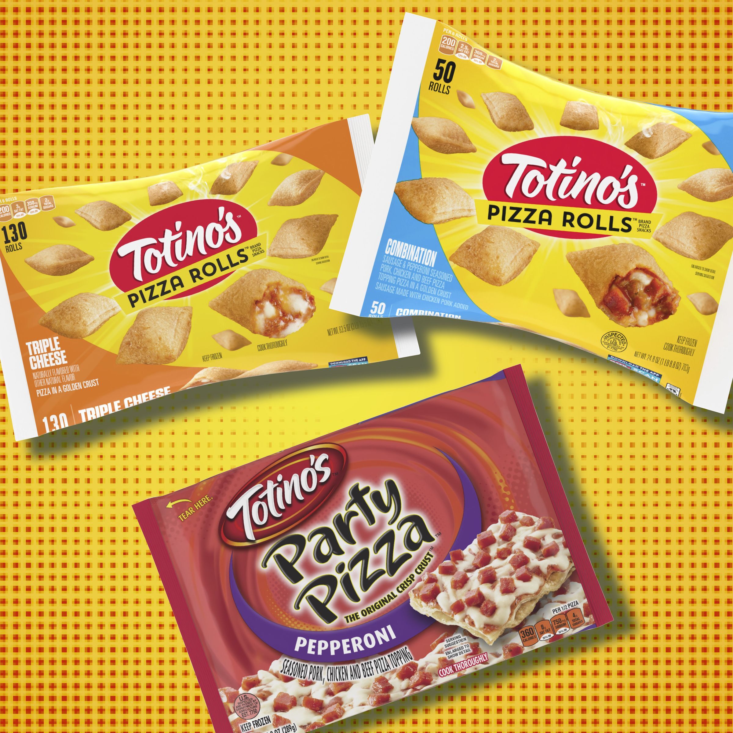 Totino's Pepperoni Pizza Rolls Snacks, 50 Rolls (Frozen)