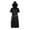BB-Black, variant on Womens Gothic Hoodies Dress Fall Winter Long Sleeve Velvet Sweatshirts Cute Cat Ear Hooded Zip up Dresses with Pockets, Wine, M
