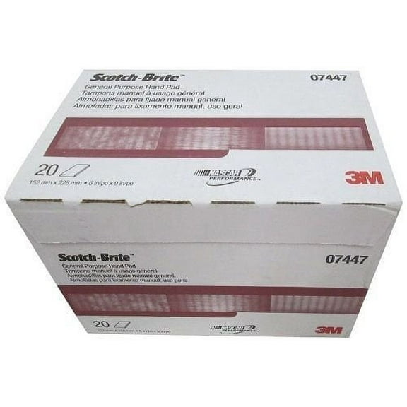 3M 7447 Scotch-Brite Maroon General Purpose Hand Pad 3 boxes (60 pads)