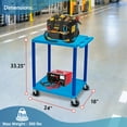 thumbnail image 2 of Offex 2 Shelf Utility Cart Blue, 2 of 2