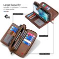 thumbnail image 4 of Compatible Galaxy S9 Plus Wallet Case Flip Wallet Magnetic Detachable 2-in-1 Leather Card Holder (with 13 Card Slots) Kickstand Multifunctional Cross Body Wallet Phone case, 4 of 8
