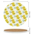 thumbnail image 2 of Round Drink Coasters, 4 Pcs Cute Duck Pattern Absorbent Ceramic Coaster with Cork Base for Coffee Cups Housewarming Gift for Home Decor, 2 of 5