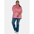thumbnail image 2 of Terra & Sky Women's Plus Size Hooded Fleece Top, Sizes 0X-5X, 2 of 5