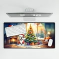 thumbnail image 4 of Merry Christmas Bulldog Santa Hat Xmas Tree Winter Holiday Desk Mat Full Keyboard Mouse Pad Dog Lover Gifts Idea Large Mousepad - 01013, 4 of 5