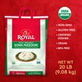 thumbnail image 2 of Authentic Royal Organic Sona Masoori Medium Grain White Rice, Gluten-free, 20 lbs, 2 of 9