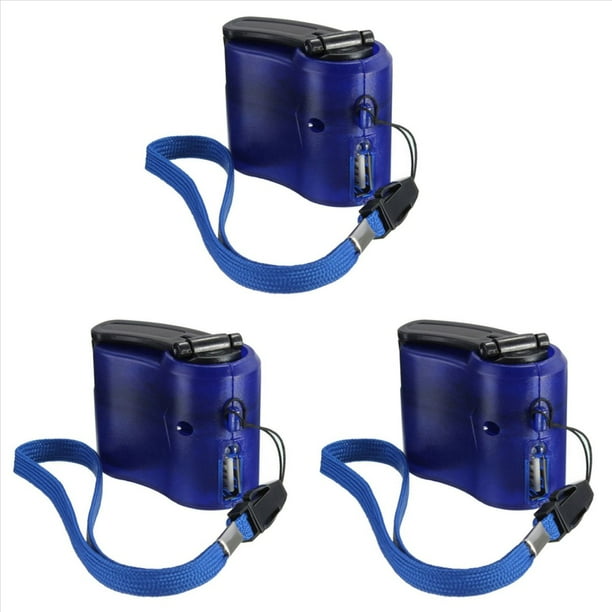 3X Dinamo de Arranque Manual de Emergencia USB para Cargador Universal Cargadores de Viaje Gadgets