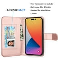 thumbnail image 3 of TakFox For Apple iPhone 14/14 Pro/14 Plus/14 Pro Max Wallet Case,Credit Card Holder Flip Cover [9 Card Slots] [Magnetic Closure] Folio Detachable Hard Case,Rose Gold, 3 of 6