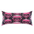 thumbnail image 3 of JSTEL Pink Skull Stars & Polka Dots Satin Pillowcase Queen Size Pillow Cases Envelope Closure Bed Pillow Cover, 20 x 30 inch, 3 of 9