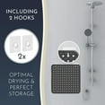 thumbnail image 3 of Homerella Anti Slip Shower Mat | Anti Mold Non Slip Bathtub Mat for Inside Shower | Square Floor Shower Mat 21 x 21 inch with Suction Cups for Grip & Hooks Hanging and Quick Drying | Machine Washable, 3 of 5