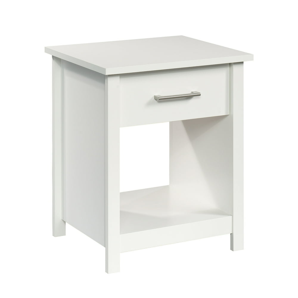 Mainstays Hillside Nightstand with Drawer, White Finish