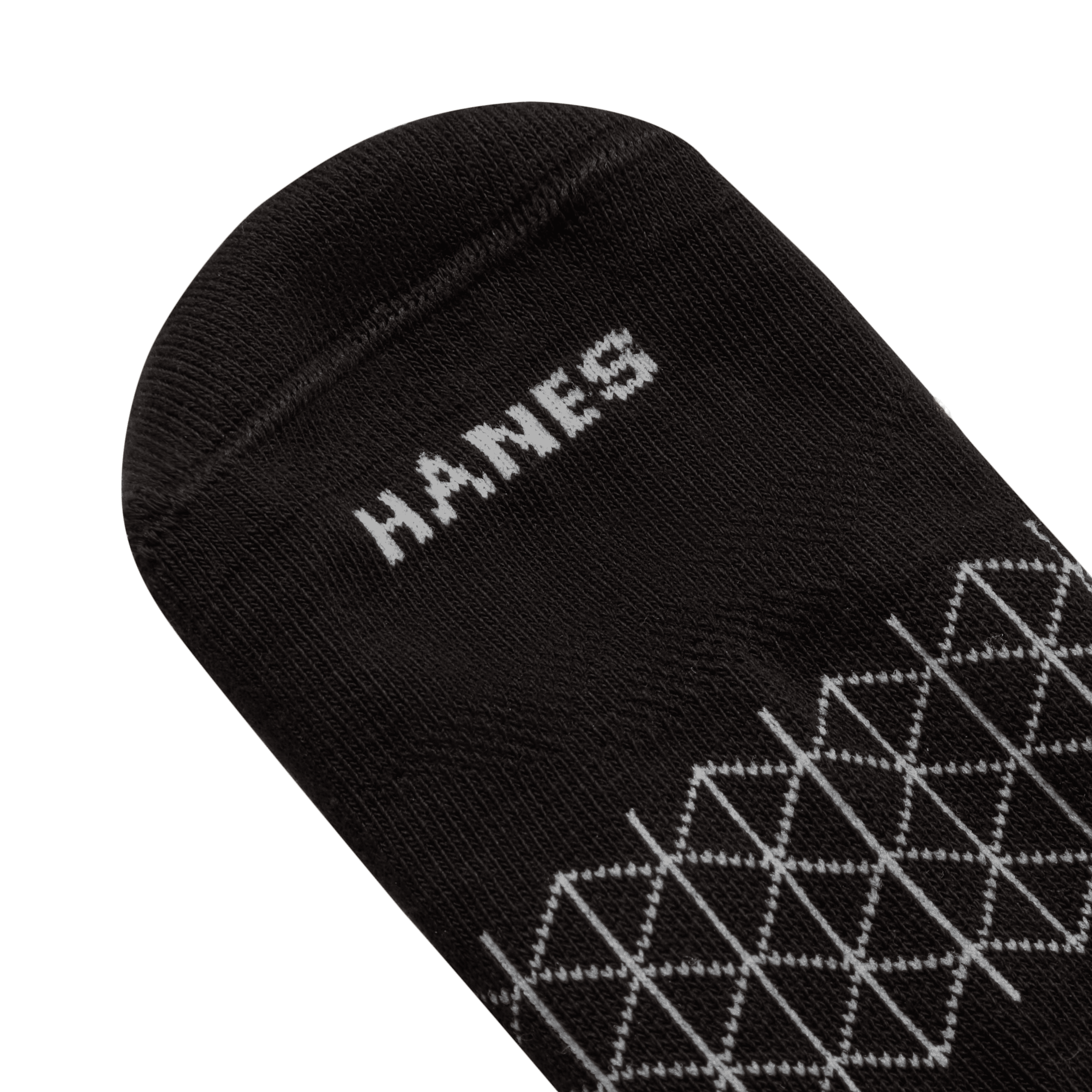 Hanes Mens Heel Shield Socks, Cushioned, Absolute Comfort, 3-Pack, Size 6-12, Black & Gray