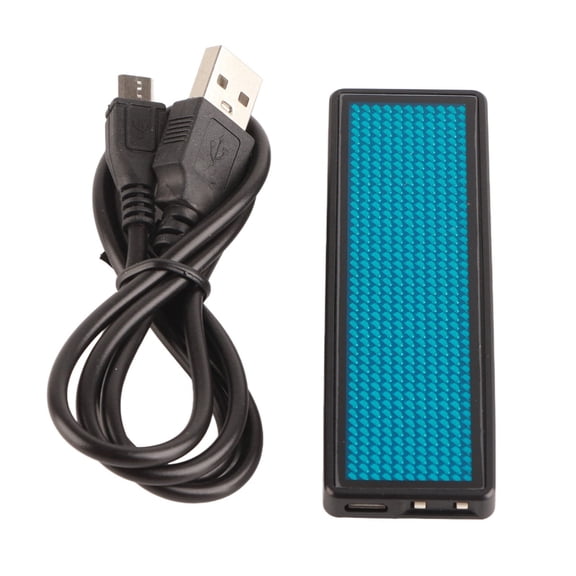 Rechargeable LED Sign, Scrolling, Flashing Fixed Modes, 24hr Battery Life, Data Cable Included
