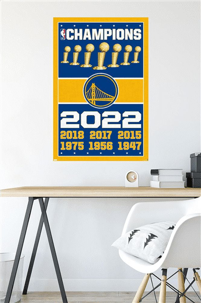 NBA Golden State Warriors - 2022 Commemorative NBA Finals Team Logo Wall  Poster, 22.375 x 34 