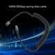 thumbnail image 3 of Cable En Espiral De Resorte USB C A USB C, Cable De Carga De Datos De 20 Gbps 100 W 8 K 60 Hz Para Thunderbolt 3, Tableta OS, Computadora Portátil, Teléfono Móvil,, 3 of 7