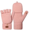 thumbnail image 3 of LangJing Winter Fingerless Gloves Mittens Women Cute Warm Knitted Gloves Convertible Mittens Flap for Texting Driving, 3 of 4