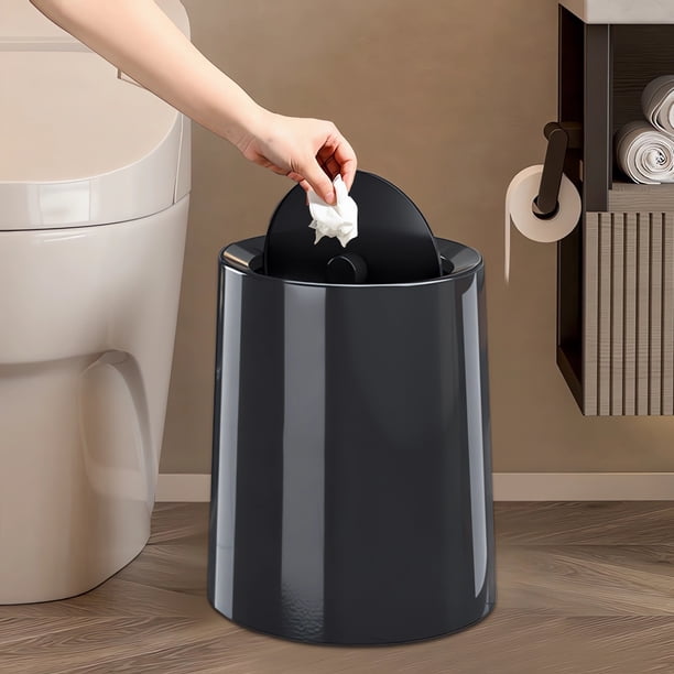 Funda para cubo de basura Fiudx color crema blanco y negro