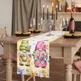 thumbnail image 2 of Table Runners 48 Inches Long Dress Scarves, Spring Floral Farmhouse Kitchen/Dining Table Runner, Short Coffee Tablerunners, Watercolor Gnomes Flowers Butterflies Yellow 13x48 Inch, 2 of 9