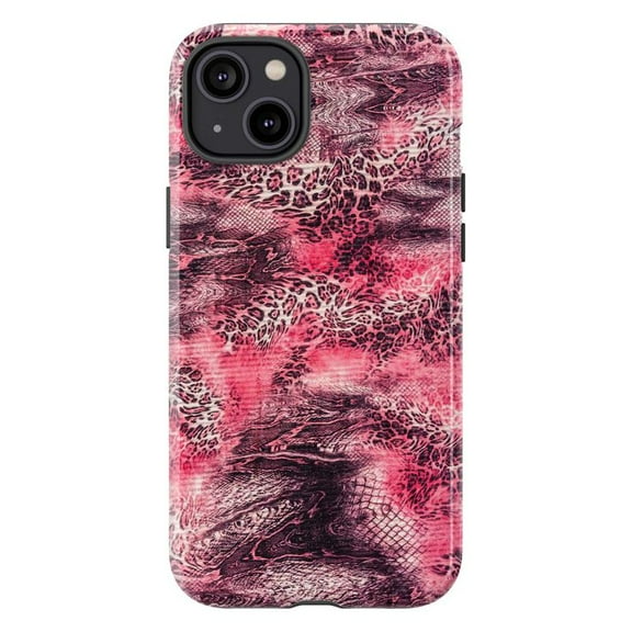 Hot Pink Animal Print Phone Case, Leopard and Cheetah Pattern, Unique Fashion Art Case for iPhone 17 16 15 14 13 12 11