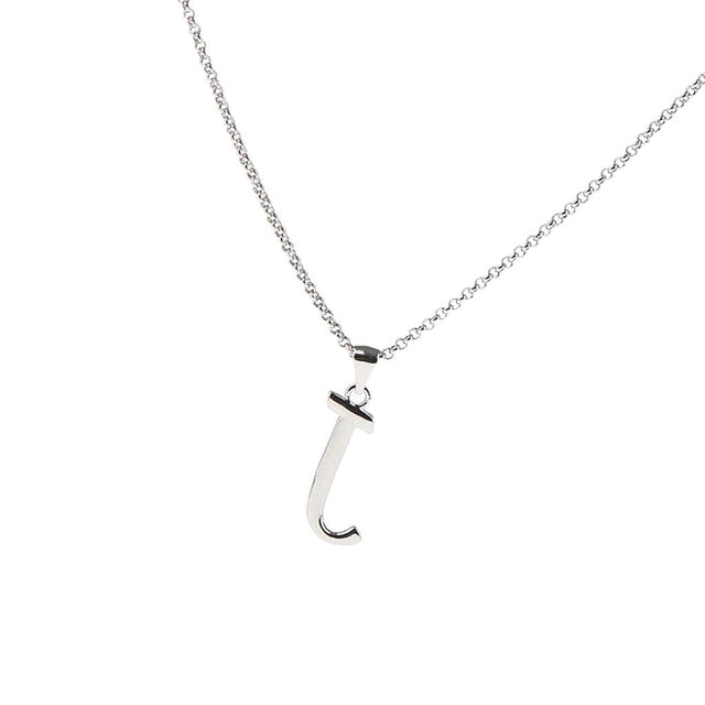 Colgante De Plata Con Inicial Del Alfabeto A-Z Y Cadena De Clavícula - j Sunnimix Collar colgante inicial