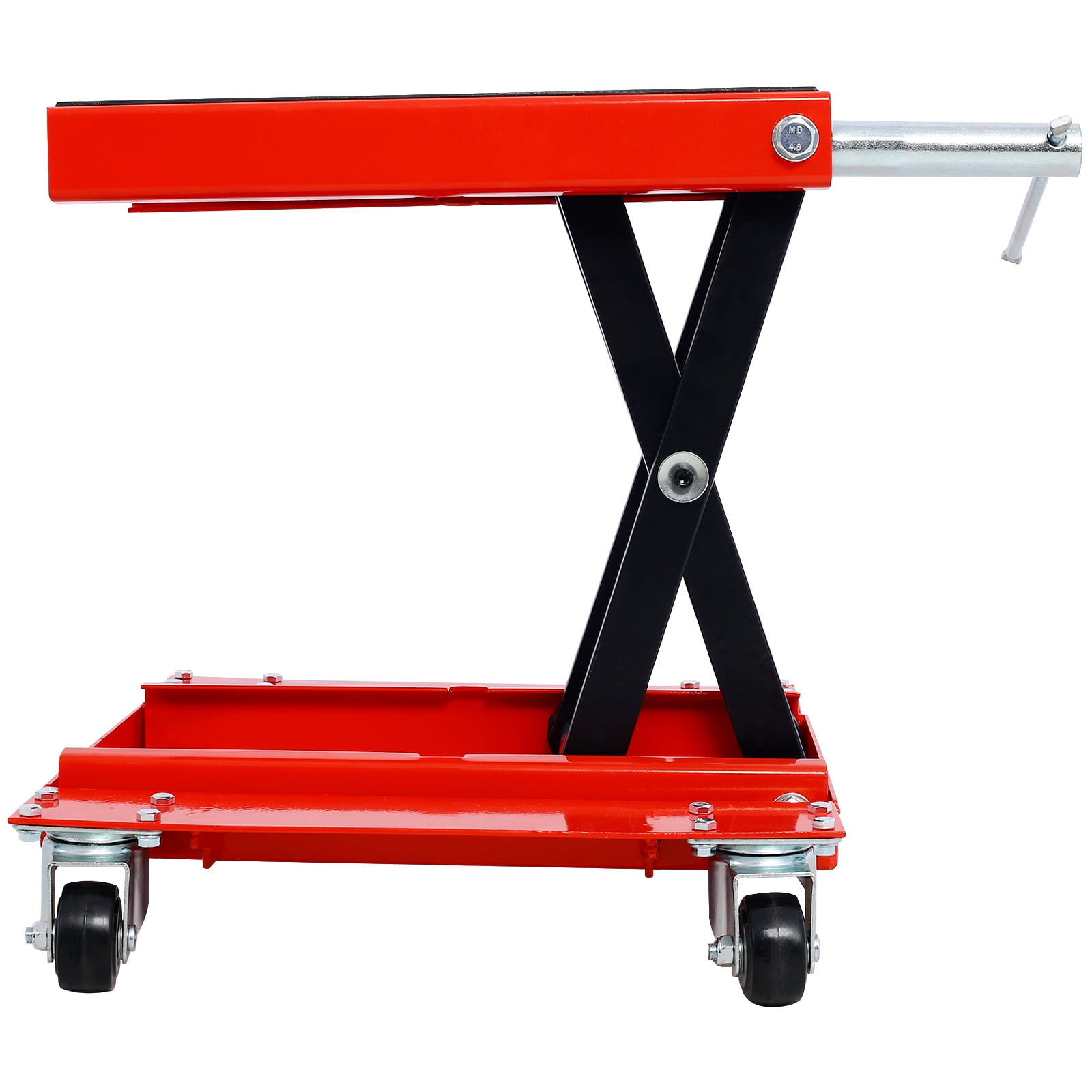 1100lb Reinforced Scissor Lift Jack Portable Bike Rack Steel Casters Motorcycle Stand Wheel Engine Stand - Easy Maneuverability