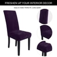 thumbnail image 5 of Unique Bargains Stretch Plush Short Dining Chair Cover Purple, 5 of 8