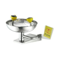 Heavy-Duty Emergency Eyewash Station - Stainless Steel Wall-Mounted Eye & Face Washing System for OSHA Compliance