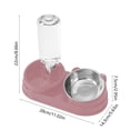 thumbnail image 3 of SHENGXINY Cat Bowls Set - 2 in 1 Pet Feeding Water Bowl, All-in-One Food Water Feeder for Dogs and Cats Pink 11x5.63x2.95in, 3 of 6