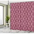 thumbnail image 4 of Ambesonne Flowers Shower Curtain, Abstract RetroFlora Petals, 69"Wx75"L, Dark Magenta Pale Pink, 4 of 4