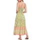 thumbnail image 3 of INSPIRAR CHIC Vestido Maxi Sin Mangas de Tirantes Espagueti con Volantes de Flores Bohemias S Gris Verde, 3 of 6