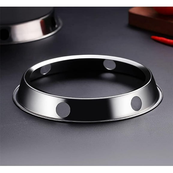 Stainless Steel Wok Ring Holder,Universal Wok Support Ring Stand for Most Woks, Kitchens and Restaurants - Stainless Steel, Large 20cm-24cm, 1PC Silver 10''