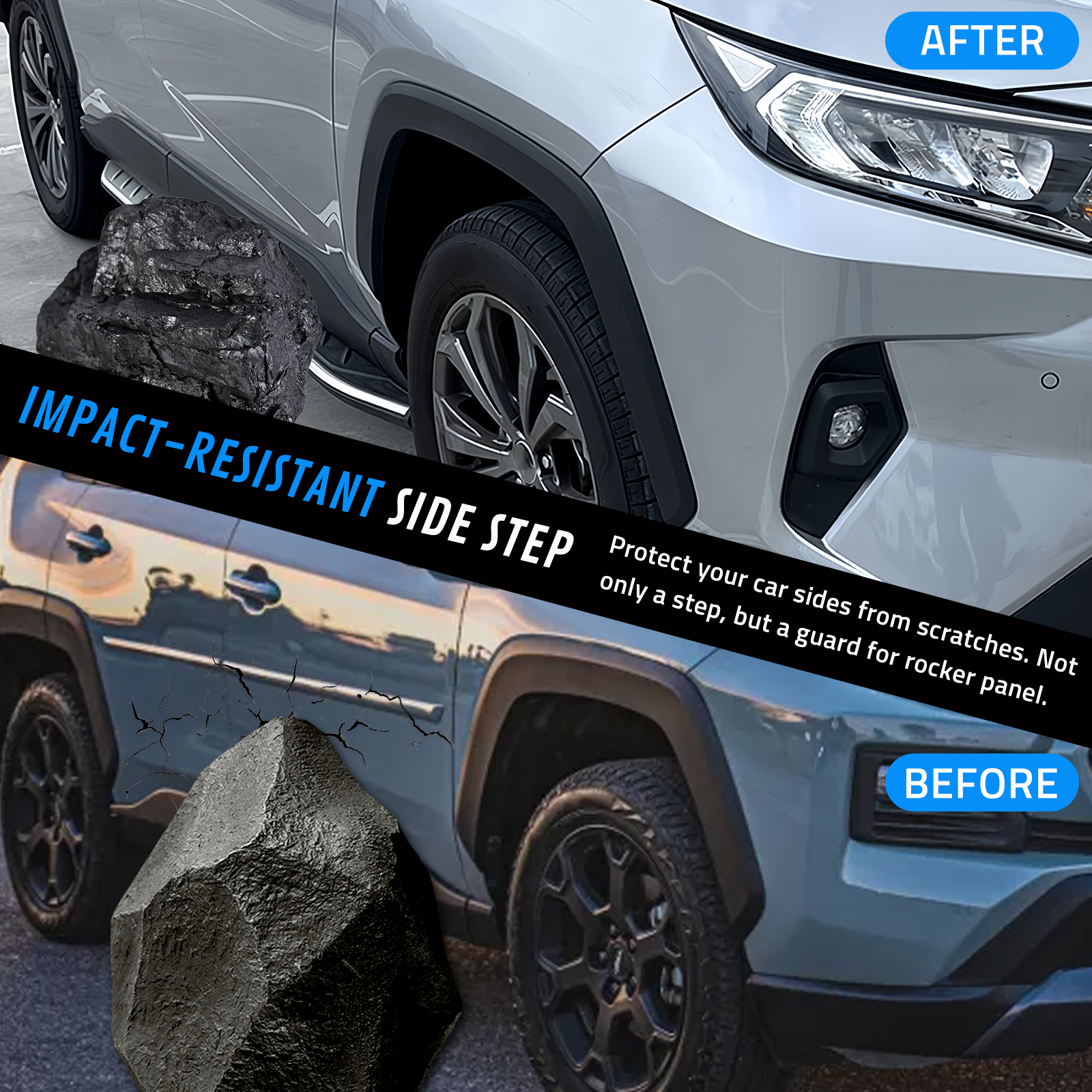 Foot Steps for Toyota RAV4 2019-2022 2023 2024 Running Boards Side Step nerf Bars Pedal Protector Accessories