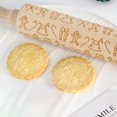 thumbnail image 3 of lsiaeian Embossed Wooden Rolling Pins with Elk Deer Gingerbread Man Pattern,Engraved 3D Holiday Rolling Pins for Baking to Decorate Cookies Waffles Pastry Dough Pies,14 Inches-Beechwood, 3 of 8