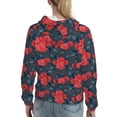 thumbnail image 7 of Lsque Rose Flowers Pattern Casual Women's Hoodie,Hooded Sweatshirt with Kangaroo Pocket,Pullover Hoodie with Eye-catching Drawstrings-Large, 7 of 7