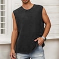 thumbnail image 3 of Vintage Washed Tank Tops Men Summer Casual Lightweight Breathable Loose Fit Crewneck Sleeveless Undershirt, 3 of 8