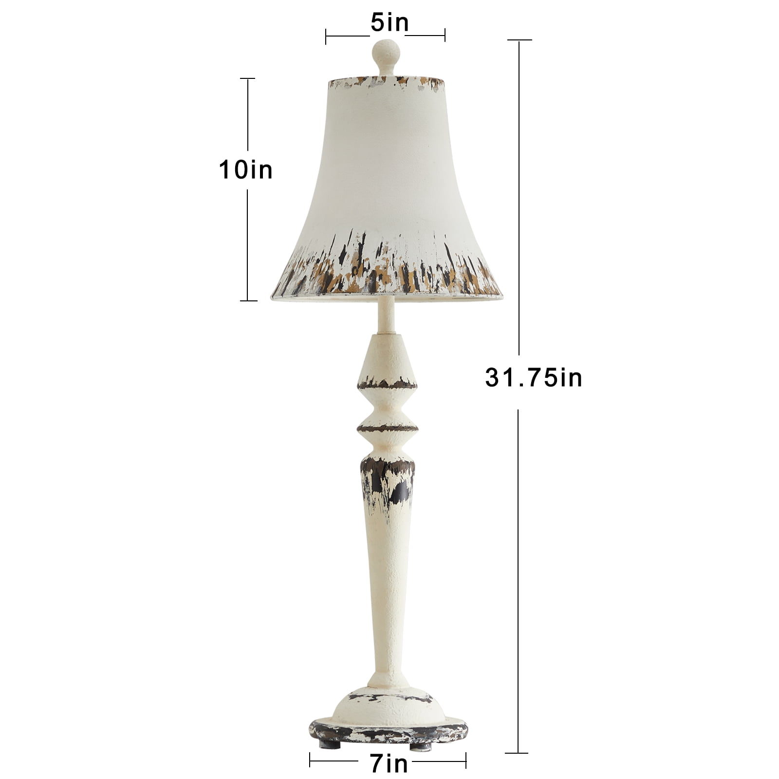 NATYSWAN Modern 32-Inch Table Lamp, Includes 9W LED Bulb, Rotary Switch for Bedroom, Office, Living Room