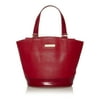 Pre-Owned Burberry Handbag Calf Leather Red