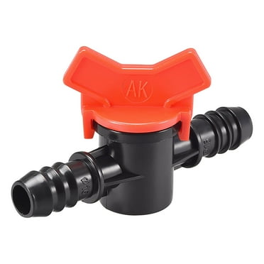 Drip Irrigation Barbed Valve,for 1/2 Inch Double Male Barbed Valve,Aquarium Water Flow Control Plastic Valve