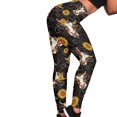 thumbnail image 4 of DISNIMO Cow Sunflower Printed High Waisted Yoga Pants for Women, Soft Workout Leggings Breathable Yoga Pants Leggings for Running Cycling, Black, S, 4 of 6