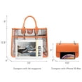 thumbnail image 4 of M Marco Women's Tote Bags with Crossbody Purse Set PVC Top Handle Bags, 4 of 6
