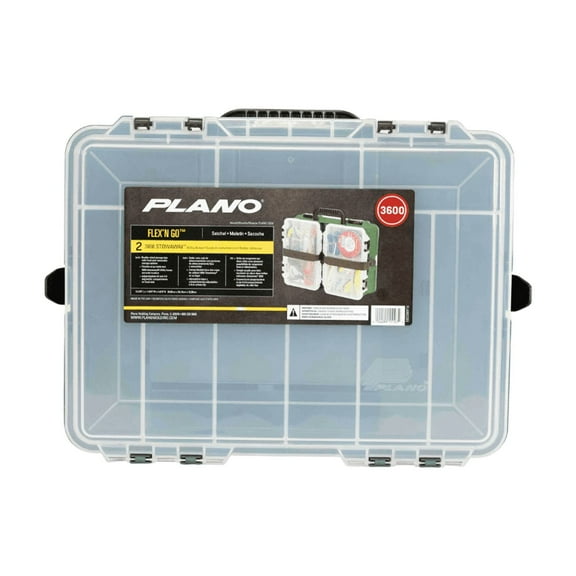Plano Flex N' Go Satchel Fishing Tackle Boxes & Bait Storage, Green / Clear, Medium