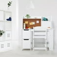 thumbnail image 3 of TROPOW Kids Study Desk and Chair Set with Storage - White Learning Table with Bookshelf and Cabinets for Boys and Girls Ages 3-8, 3 of 7