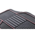 Auto Drive 4PC Rubber Floor Mats Hybrid Sports Red Universal Fit