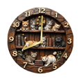 thumbnail image 1 of Reloj de pared de diseño retro, reloj colgante, diseño vintage elegante y creativo, fácil de leer. 20 centímetros, 1 of 8