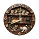 thumbnail image 1 of Reloj de pared de diseño retro, silencioso, vintage, elegante, creativo 20 centímetros, 1 of 8